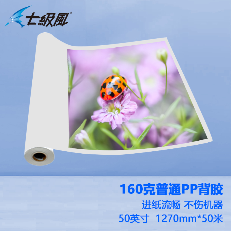 七级风 160g普通pp背胶 平滑柔和不易卡纸